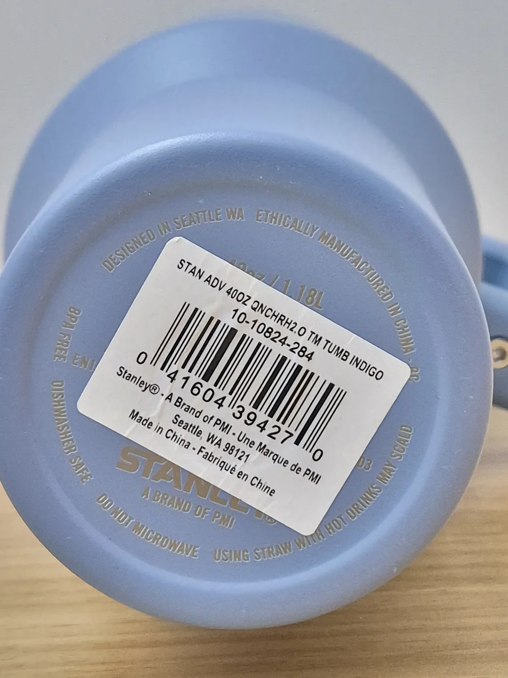 Stanley Quencher 40 oz Tumbler Chambray Blue Discontinued Color NWT - Picture 5 of 6